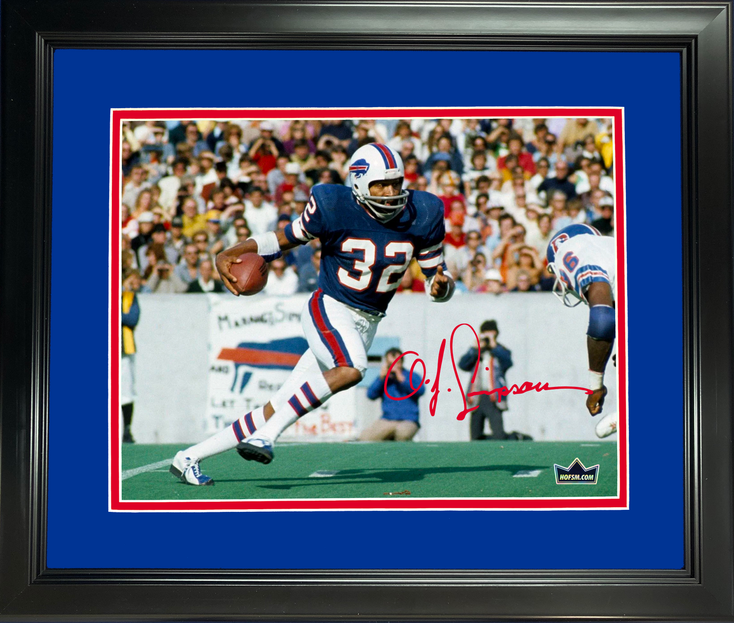 Framed O.J. Simpson Buffalo Bills Facsimile Laser Engraved Signature Auto 11"x14" Football Photo HOFSM Holo
