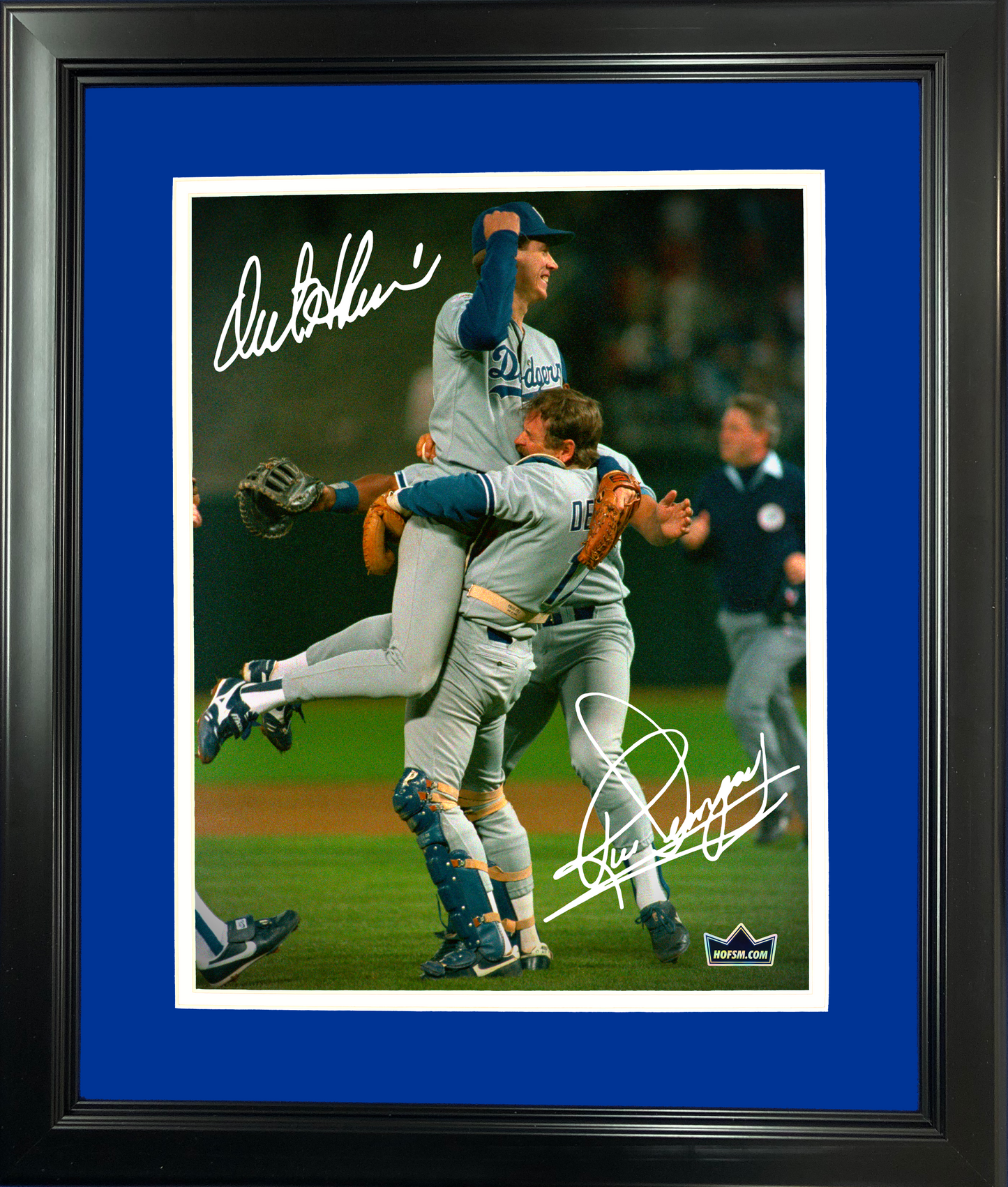 Framed Orel Hershiser & Rick Dempsey Los Angeles Dodgers Dual Facsimile Laser Engraved Signature Auto 11"x14" Baseball Photo HOFSM Holo