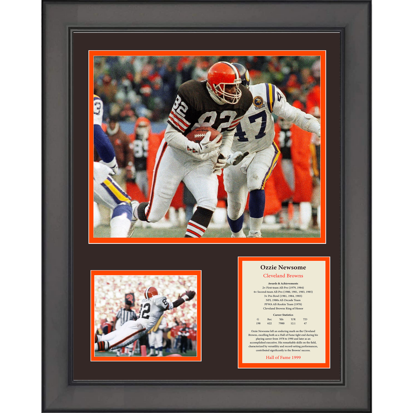 Framed Ozzie Newsome Hall of Fame Cleveland Browns 11"x14" Three Photo Collage