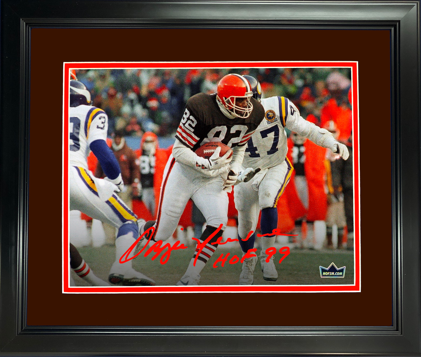 Framed Ozzie Newsome Facsimile Laser Engraved Signature Auto Cleveland Browns 11"x14" Football Photo HOFSM Holo