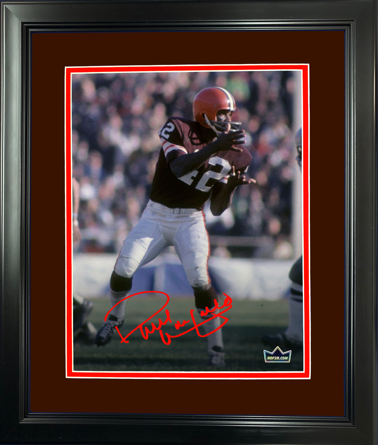 Framed Paul Warfield Facsimile Laser Engraved Signature Auto Cleveland Browns 11"x14" Football Photo HOFSM Holo