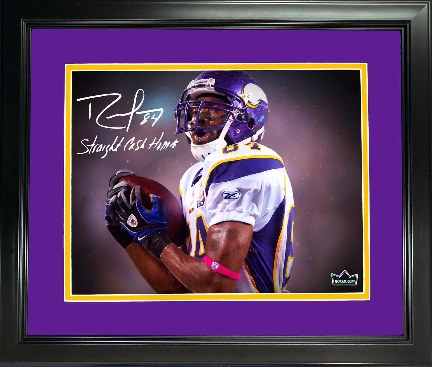 Framed Randy Moss Straight Cash Homie Minnesota Vikings Facsimile Laser Engraved Signature Auto 11"x14"Football Photo HOFSM Holo
