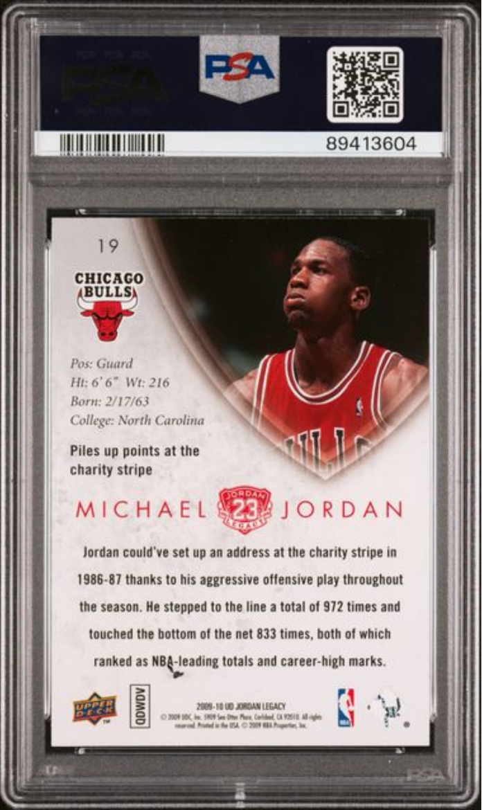 Graded 2009 Upper Deck Jordan Legacy Michael Jordan #19 Gold Basketball Card PSA 10 Gem Mint