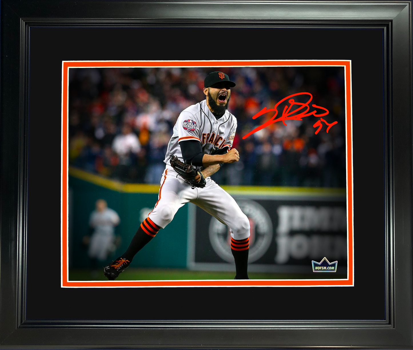 Framed Sergio Romo San Francisco Giants Facsimile Laser Engraved Signature Auto 11"x14"Baseball Photo HOFSM Holo