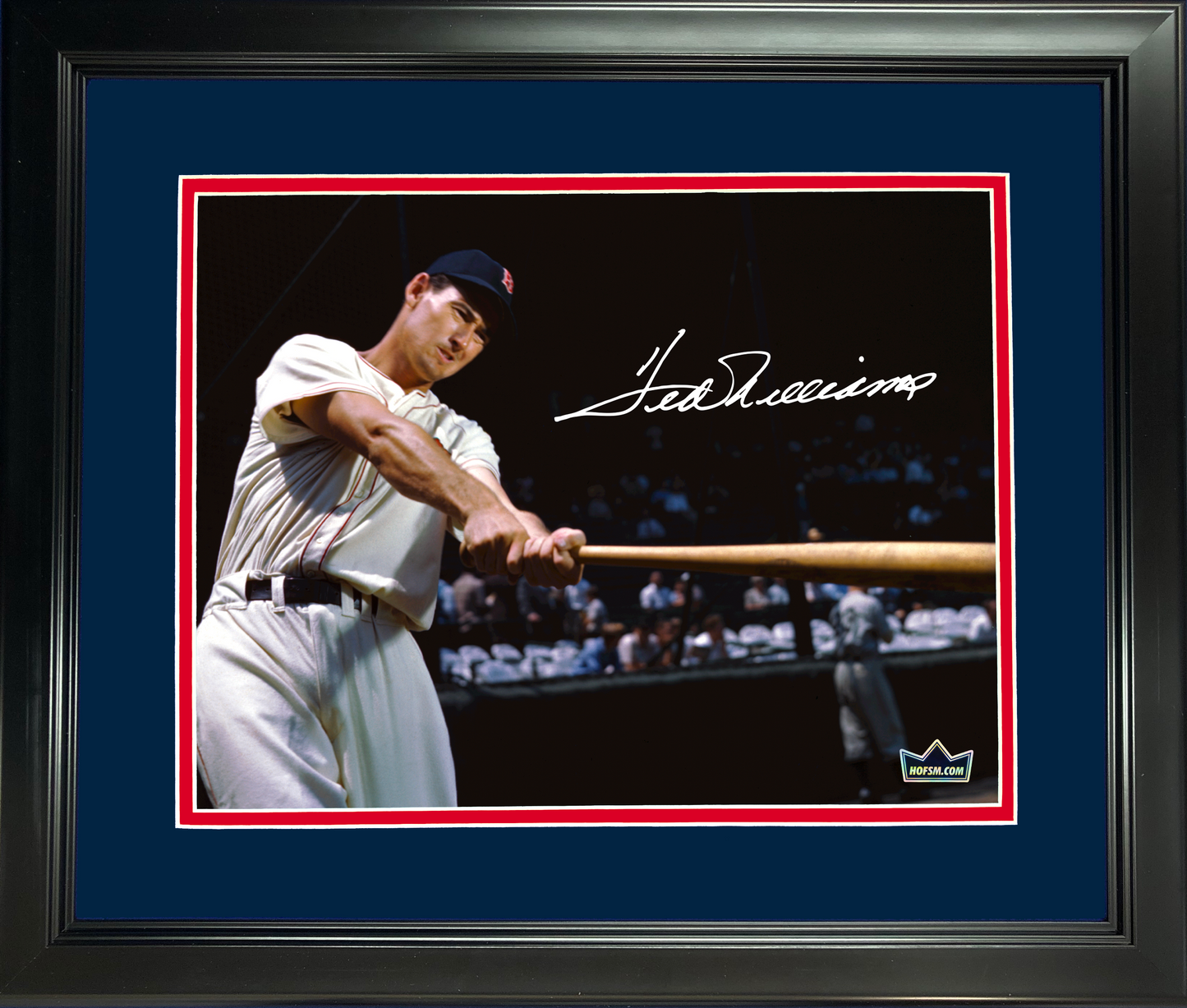 Framed Ted Williams Boston Red Sox Facsimile Laser Engraved Signature Auto 11"x14" Baseball Photo HOFSM Holo