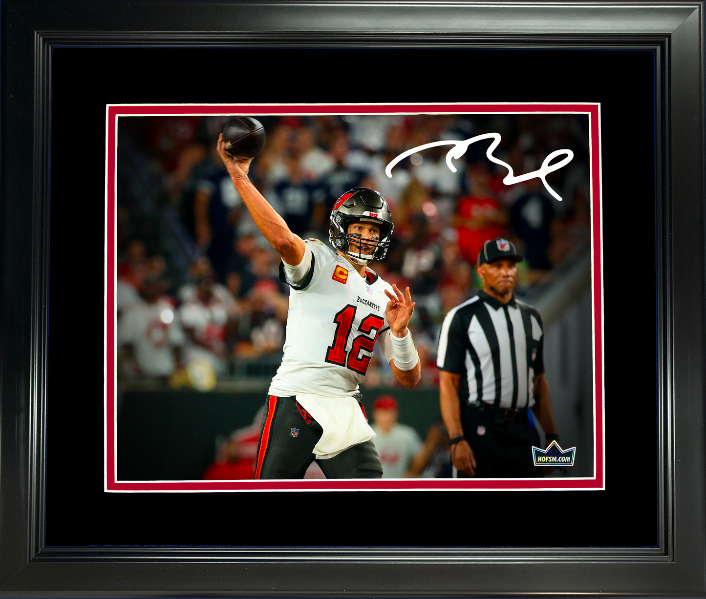 Framed Tom Brady Facsimile Laser Engraved Signature Auto Tampa Bay Buccanerrs 11"x14" Football Photo HOFSM Holo