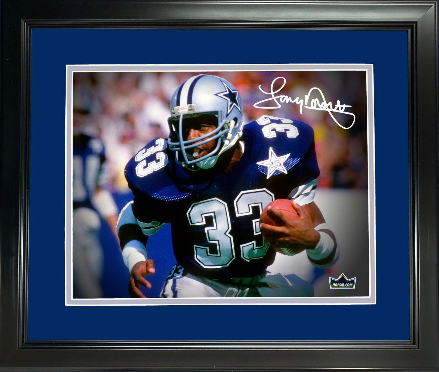 Framed Tony Dorsett Dallas Cowboys Facsimile Laser Engraved Signature Auto 11"x14" Football Photo HOFSM Holo