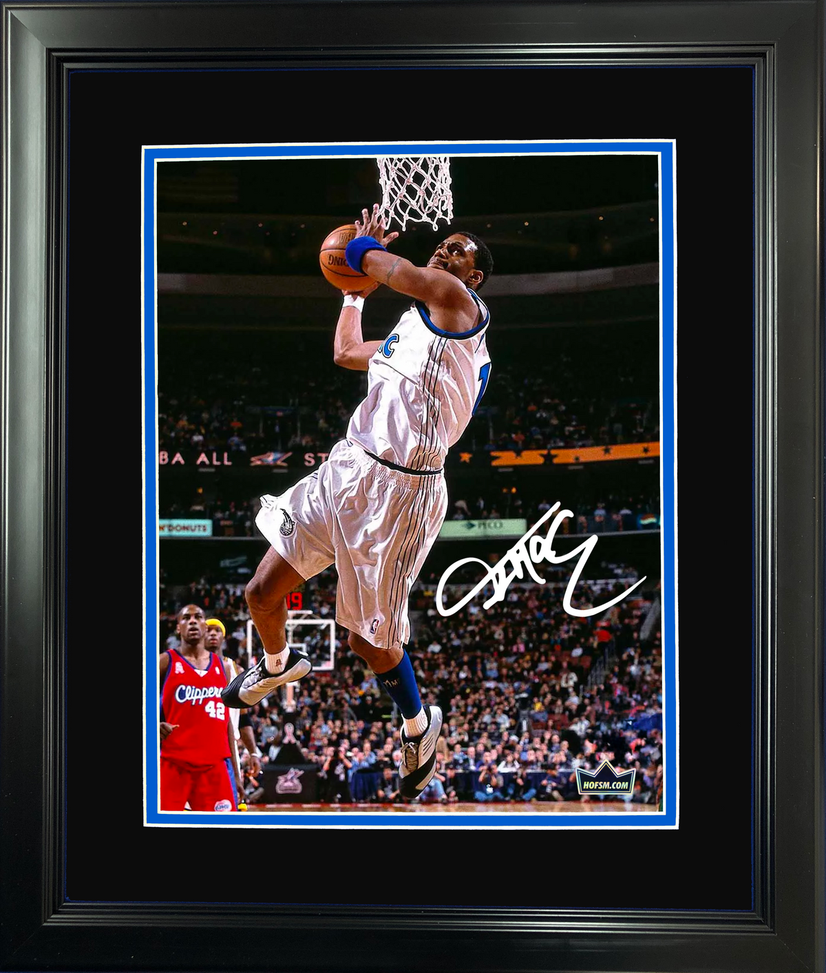Framed Tracy McGrady Facsimile Laser Engraved Signature Auto 11"x14" Basketball Photo HOFSM Holo