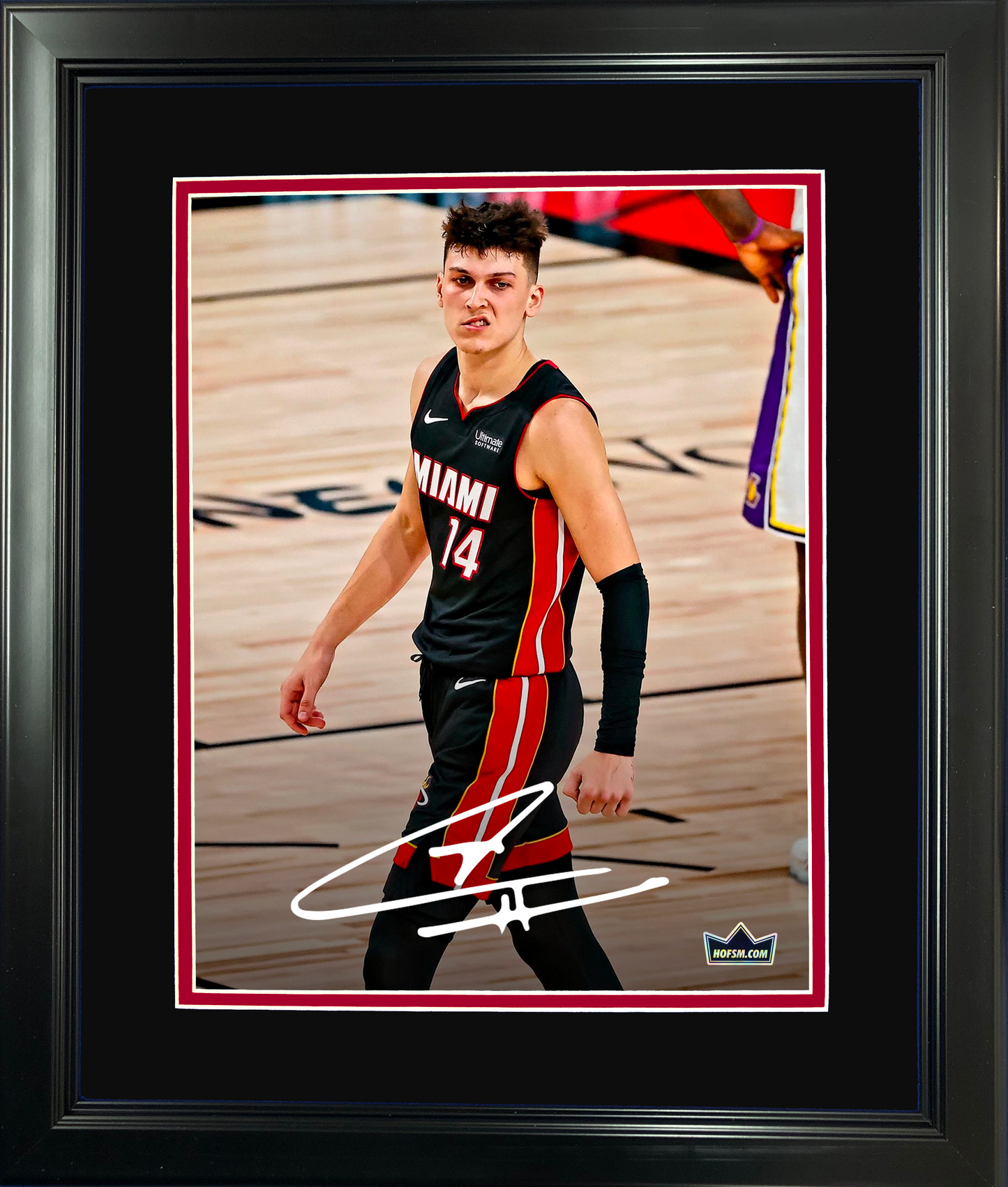 Framed Tyler Herro Facsimile Laser Engraved Signature Auto 11"x14" Basketball Photo HOFSM Holo