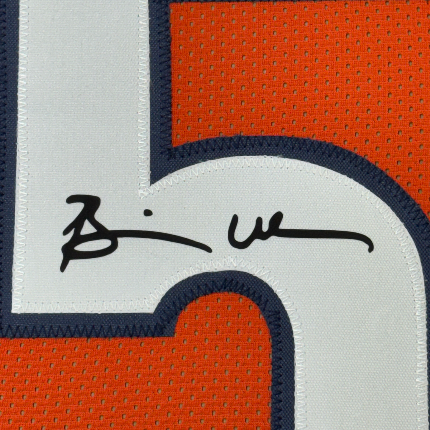 Framed Facsimile Autographed Brian Urlacher 35x39 Chicago Orange Reprint Laser Auto Football Jersey