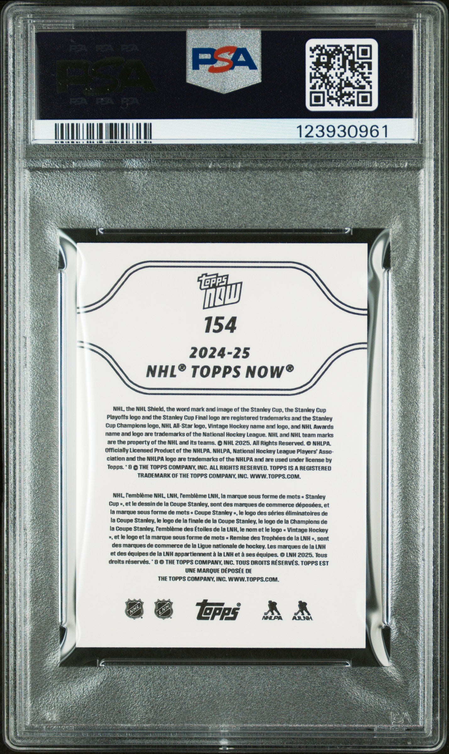 Graded 2024 Topps Now Alex Ovechkin #154 Stickers Blue Ice /10 Hockey Card PSA 9 Mint