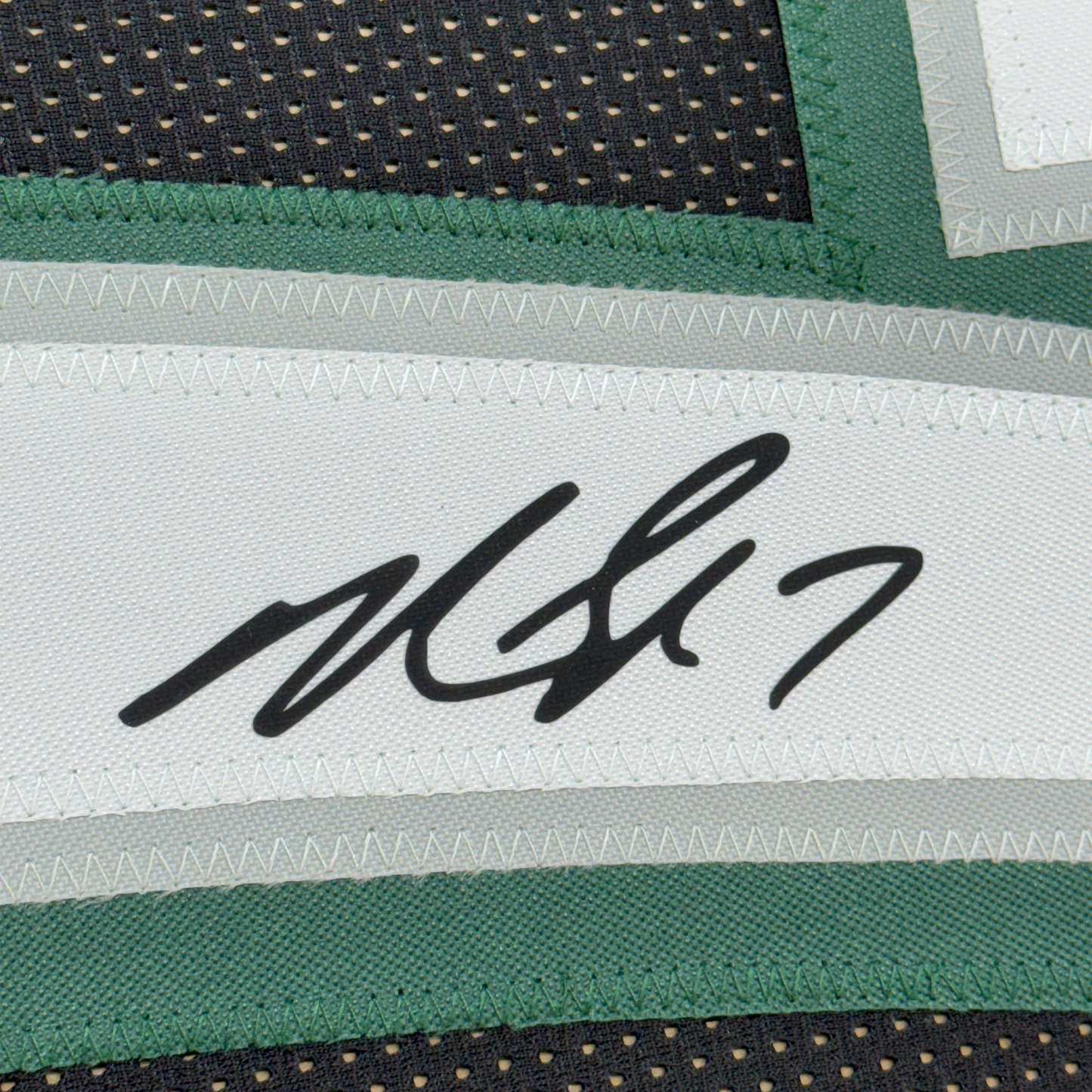 Framed Facsimile Autographed Michael Mike Vick 35x39 Philadelphia Black Reprint Laser Auto Football Jersey