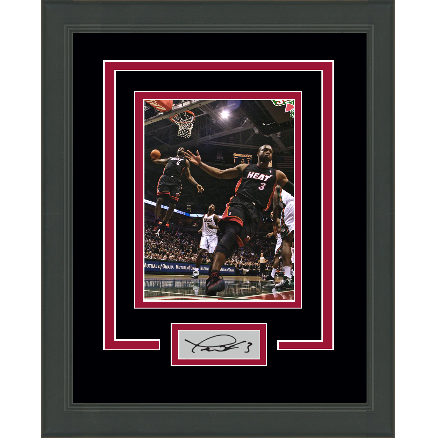 Framed Dwyane Wade Facsimile Laser Engraved Signature Auto Miami Heat 11x14 Basketball Photo