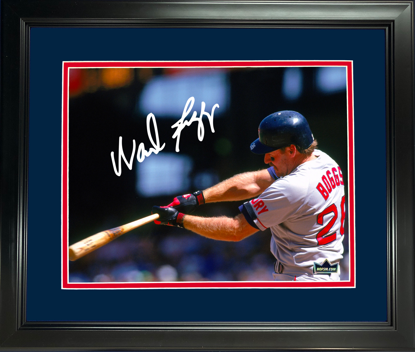 Framed Wade Boggs Boston Red Sox Facsimile Laser Engraved Signature Auto 11"x14" Baseball Photo HOFSM Holo