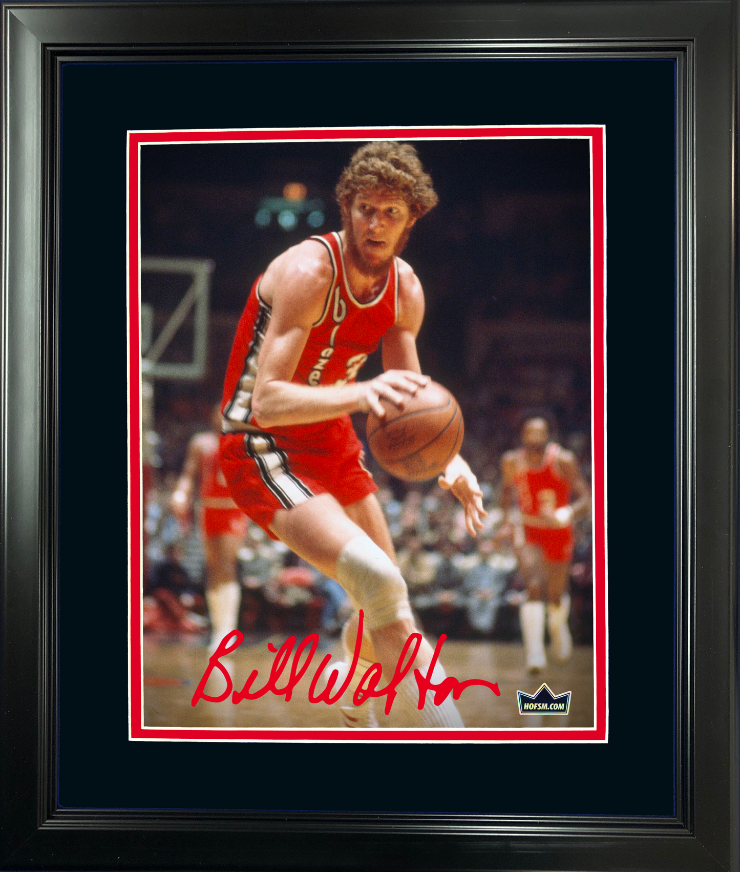 Framed Bill Walton Facsimile Laser Engraved Signature Auto 11"x14" Basketball Photo HOFSM Holo