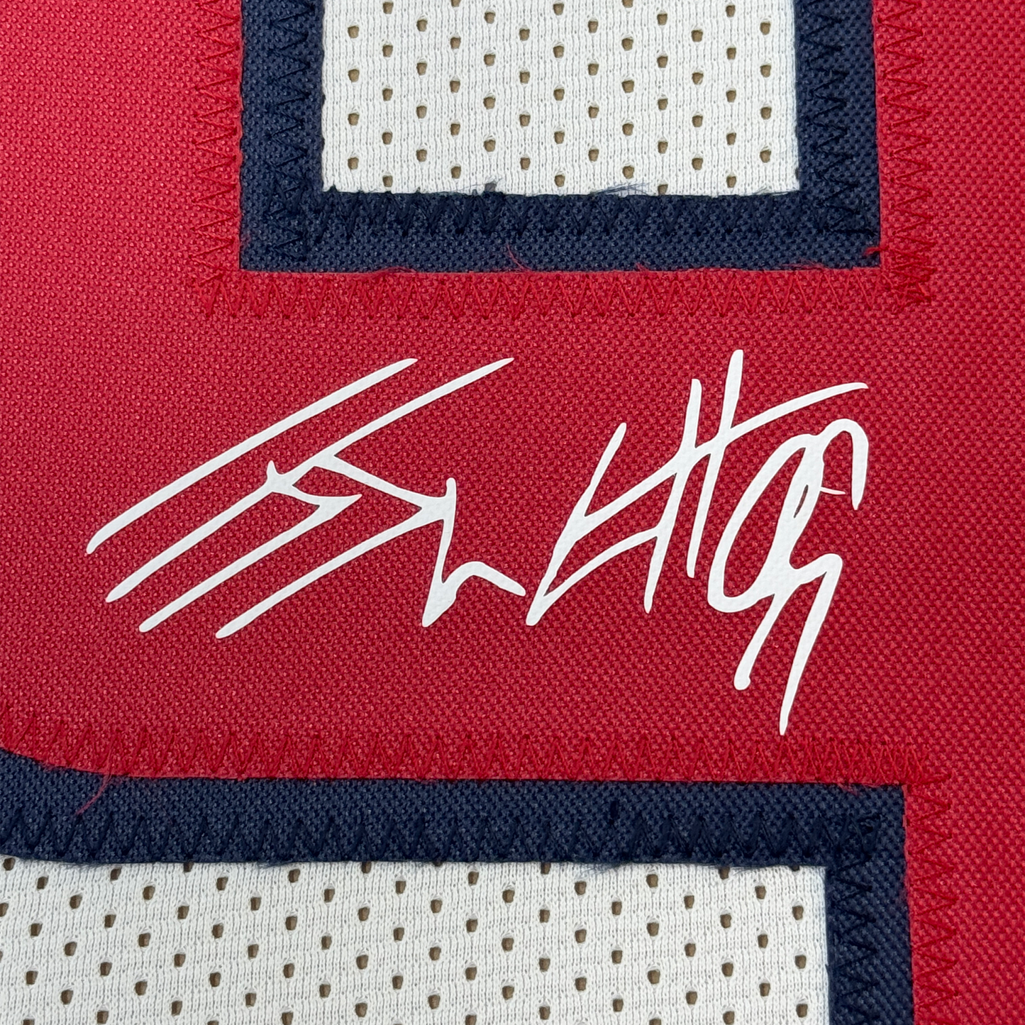 Framed Facsimile Autographed JJ J.J. Watt 35x39 Houston White Reprint Laser Auto Football Jersey