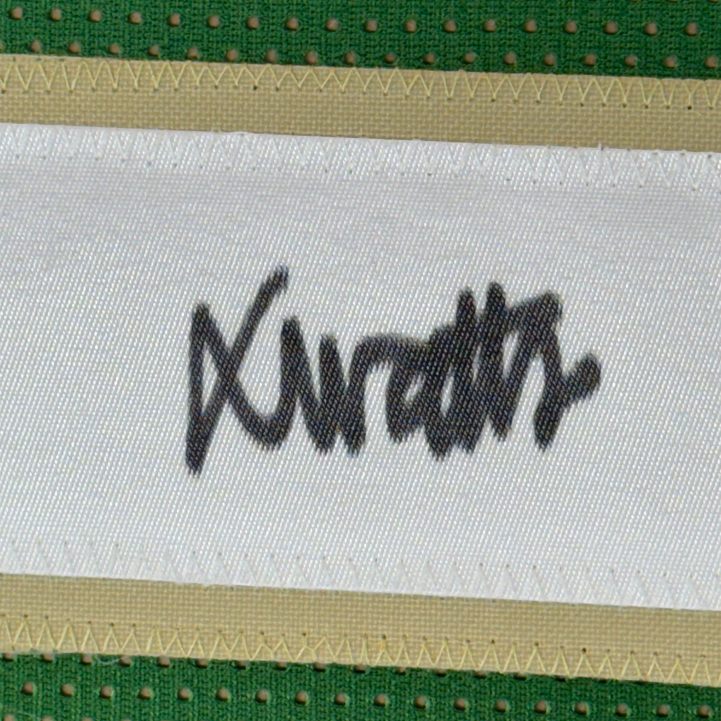 Framed Autographed/Signed Xavier Watts 35x39 Notre Dame Green College Football Jersey JSA COA