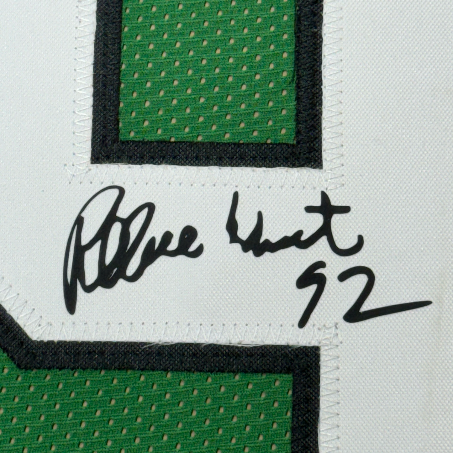 Framed Facsimile Autographed Reggie White 35x39 Philadelphia Kelly Green Reprint Laser Auto Football Jersey