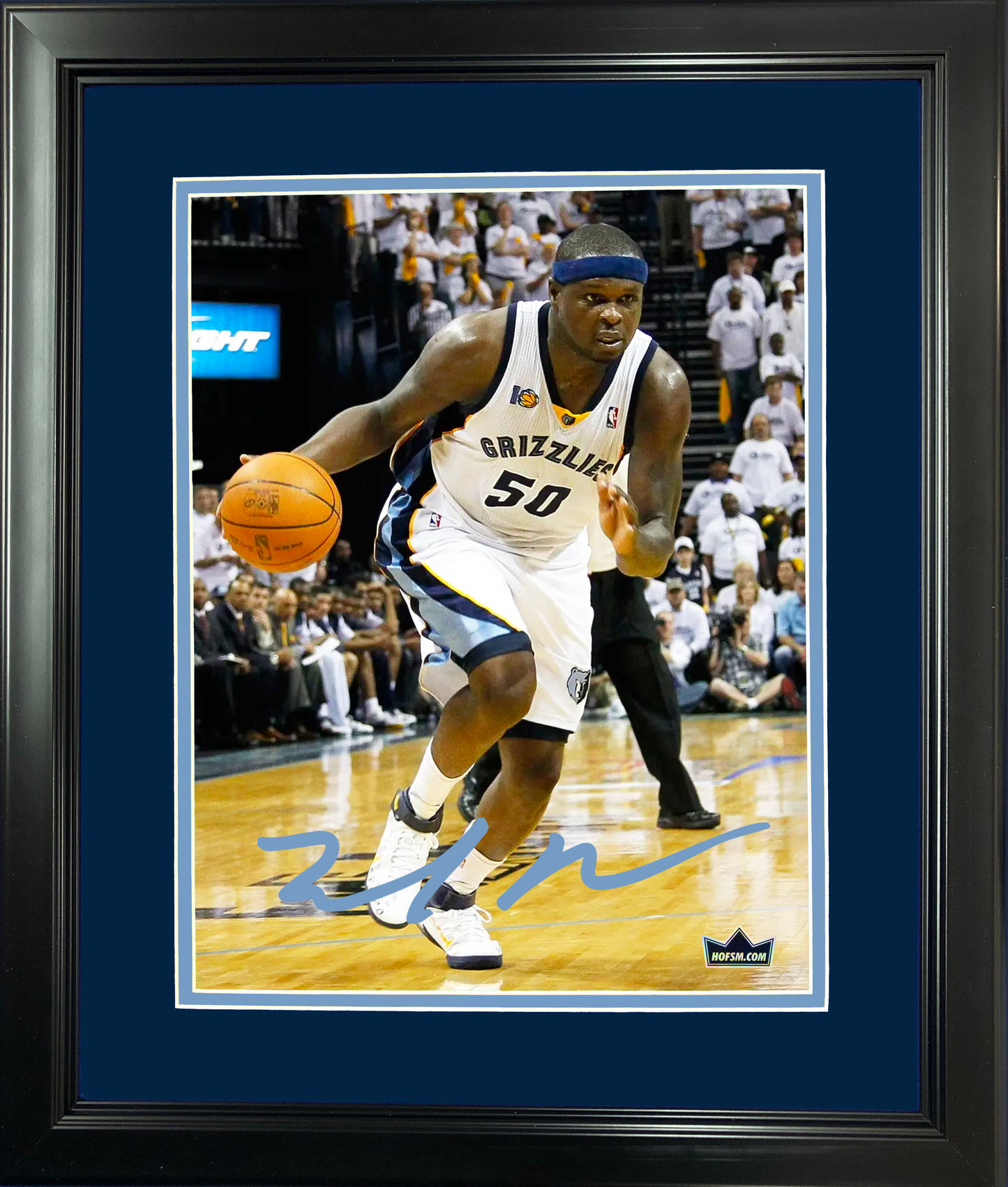 Framed Zach Randolph Facsimile Laser Engraved Signature Auto 11"x14" Basketball Photo HOFSM Holo