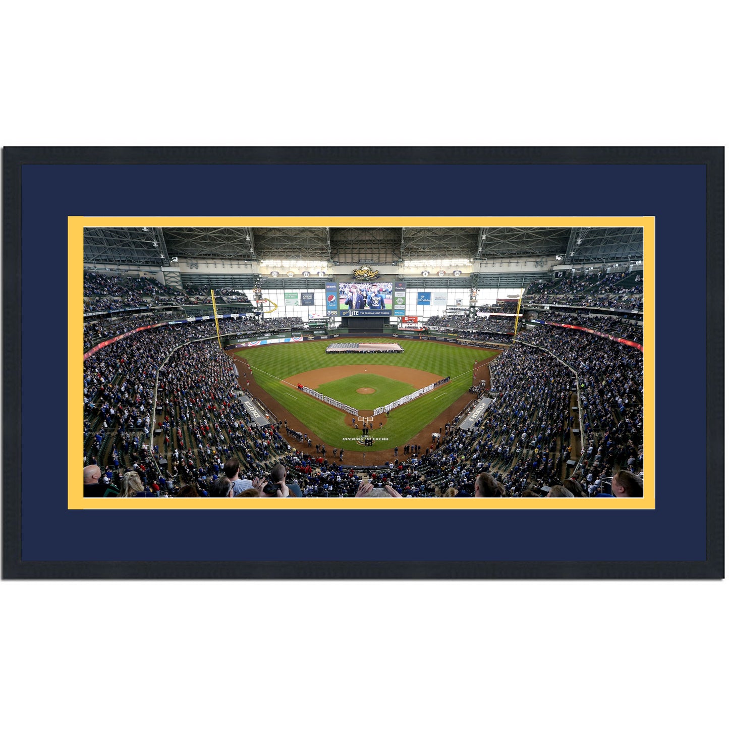 Framed American Family Field Milwaukee Brewers MLB 16x24 Baseball Photo Professionally Matted