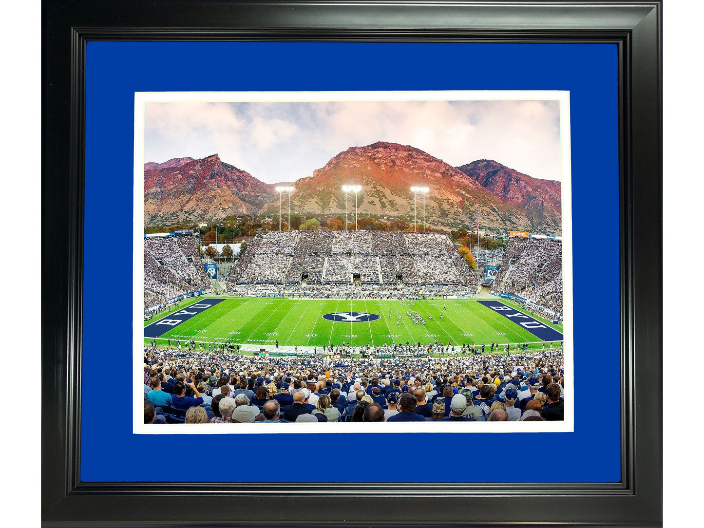Framed LaVell Edwards Stadium BYU Cougars 11"x14" NCAA Football Photo Professionally Matted
