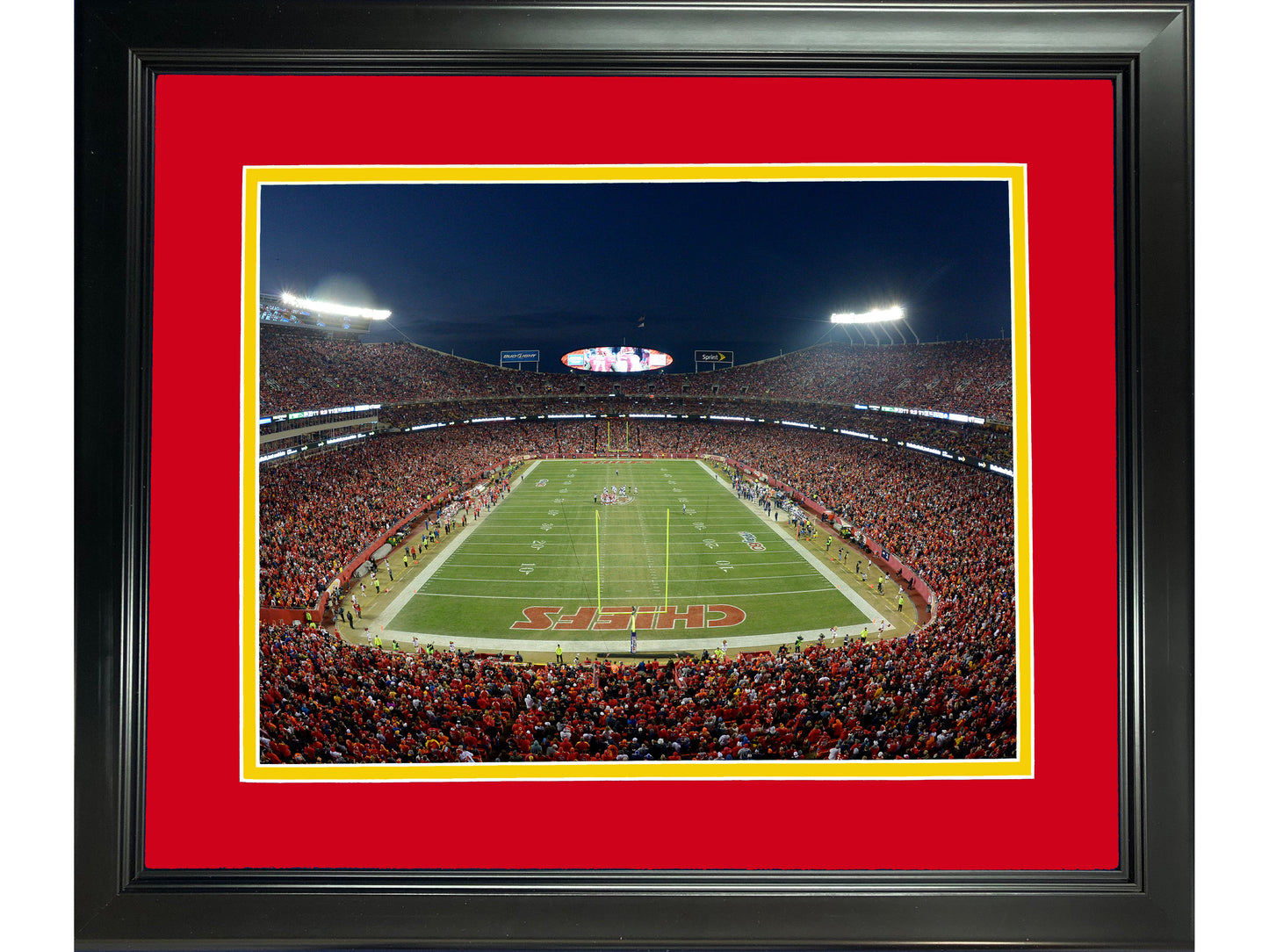 Framed Arrowhead Stadium Kansas City Chiefs 11"x14" Football Photo Professionally Matted