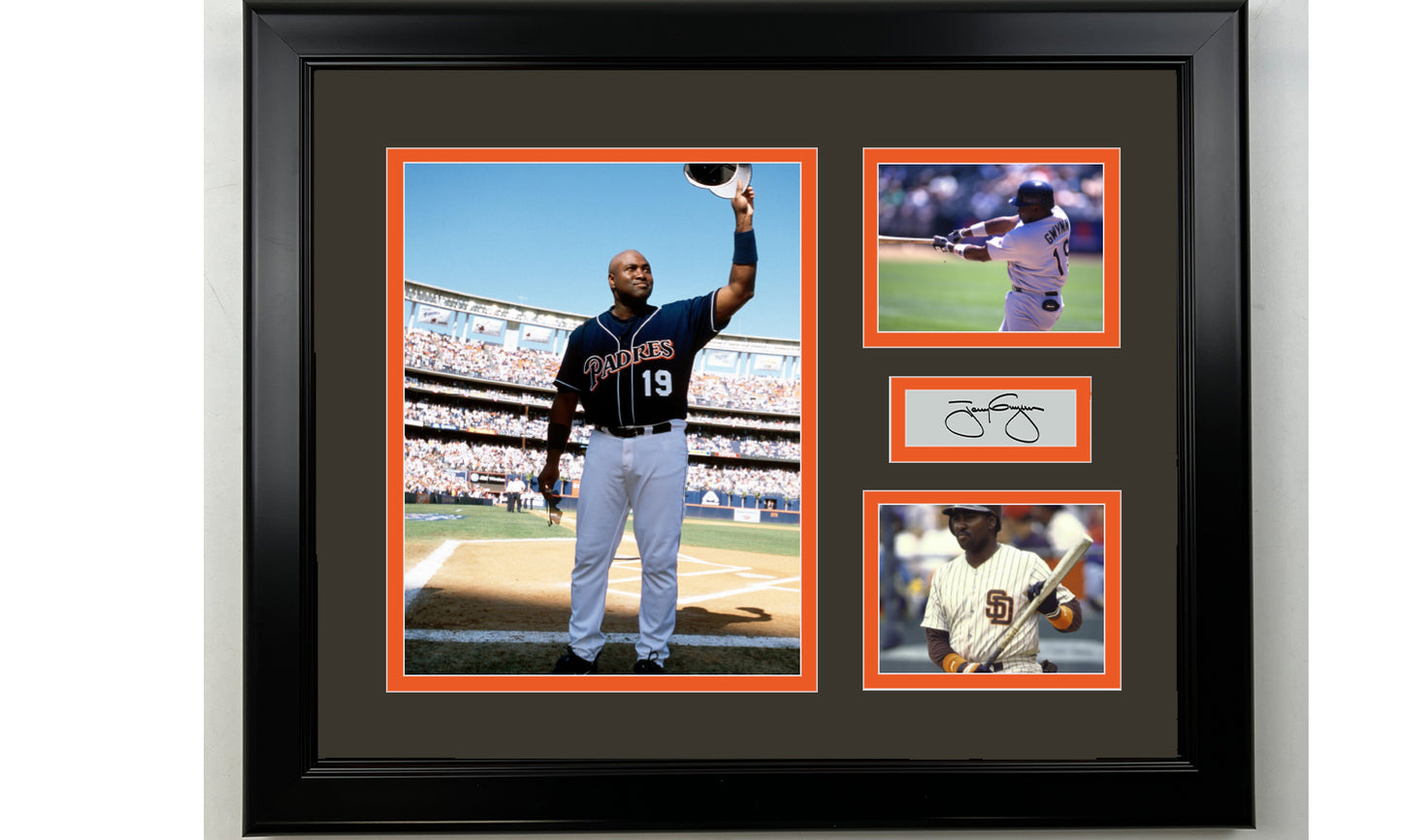 Framed Tony Gwynn San Diego Padres Facsimile Laser Engraved Signature Baseball 14x11 3 Photo Collage