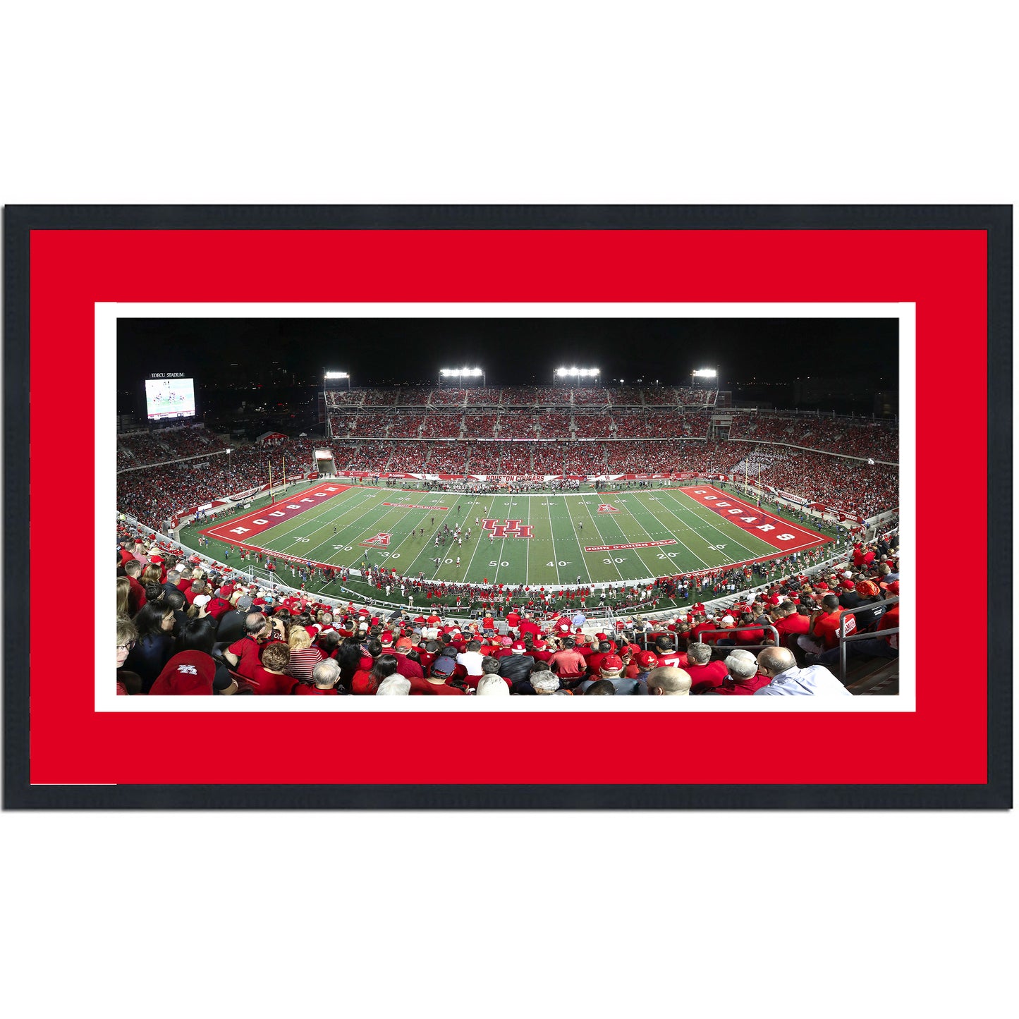 Framed TDECU Stadium Houston Cougars 16x24 NCAA Football Photo Professionally Matted