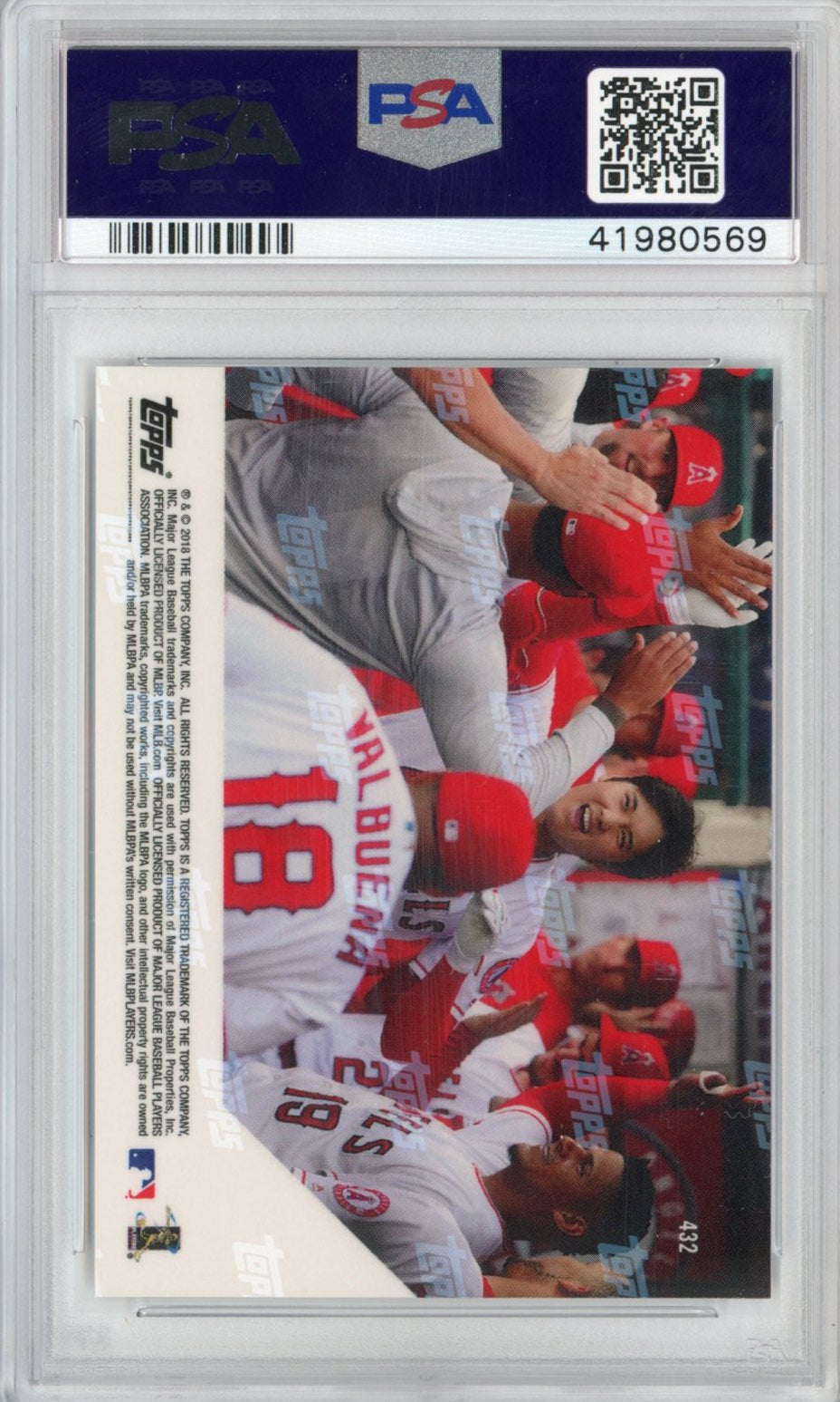 Graded 2018 Topps Now Shohei Ohtani #432 Rookie RC Baseball Card PSA 10 Gem Mint