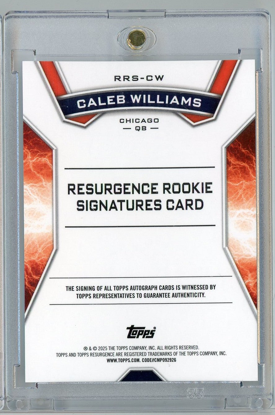2024 Topps Resurgence Caleb Williams #RRSCW Auto Rookie RC Football Card