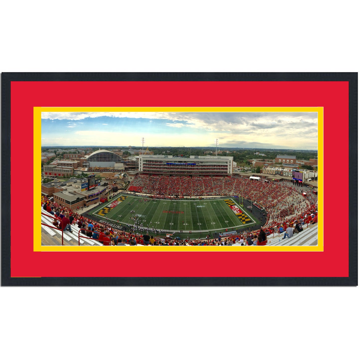 Framed SECU Stadium Maryland Terrapins 16x24 NCAA Football Photo Professionally Matted