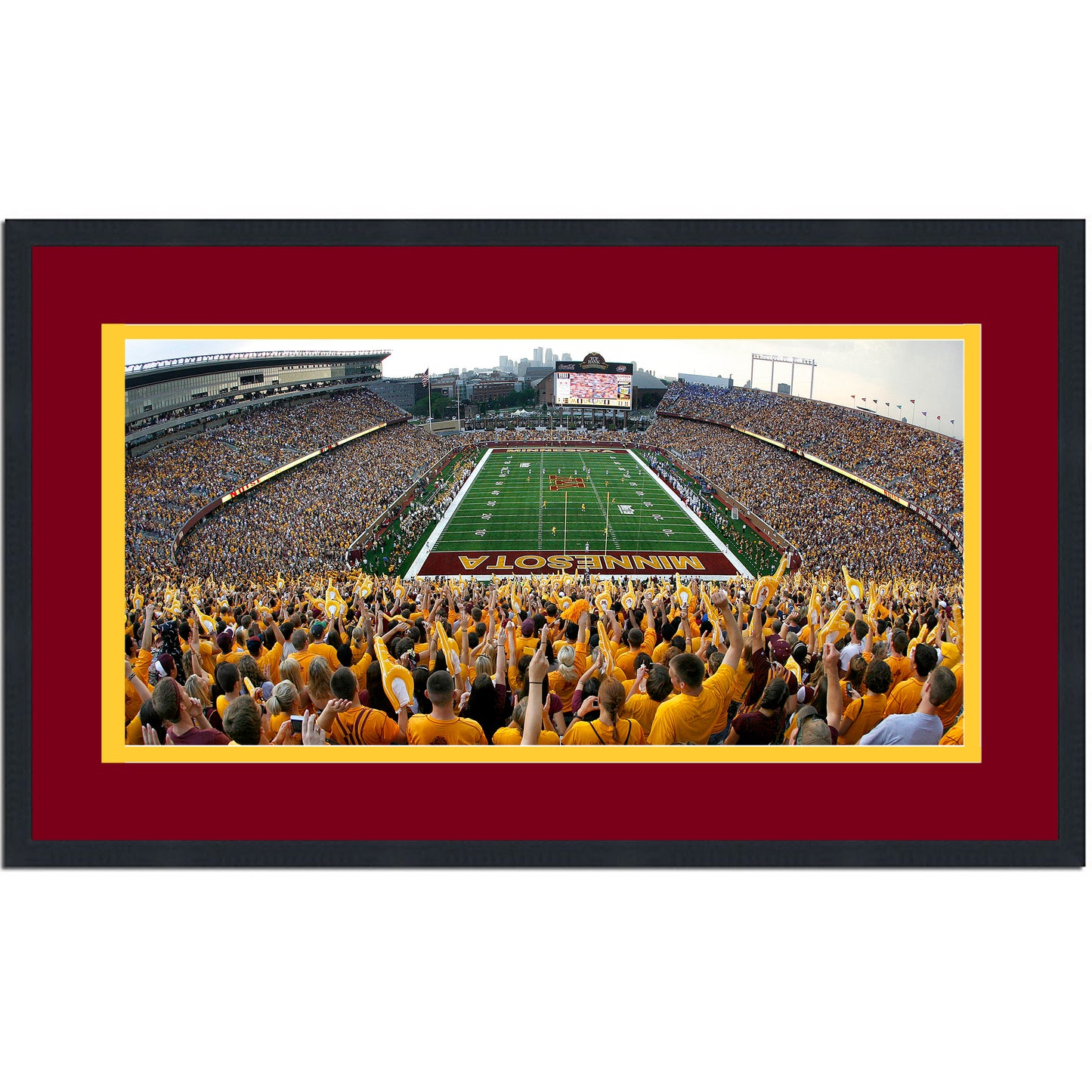 Framed Huntington Bank Stadium Minnesota Golden Gophers 16x24 NCAA Football Photo Professionally Matted