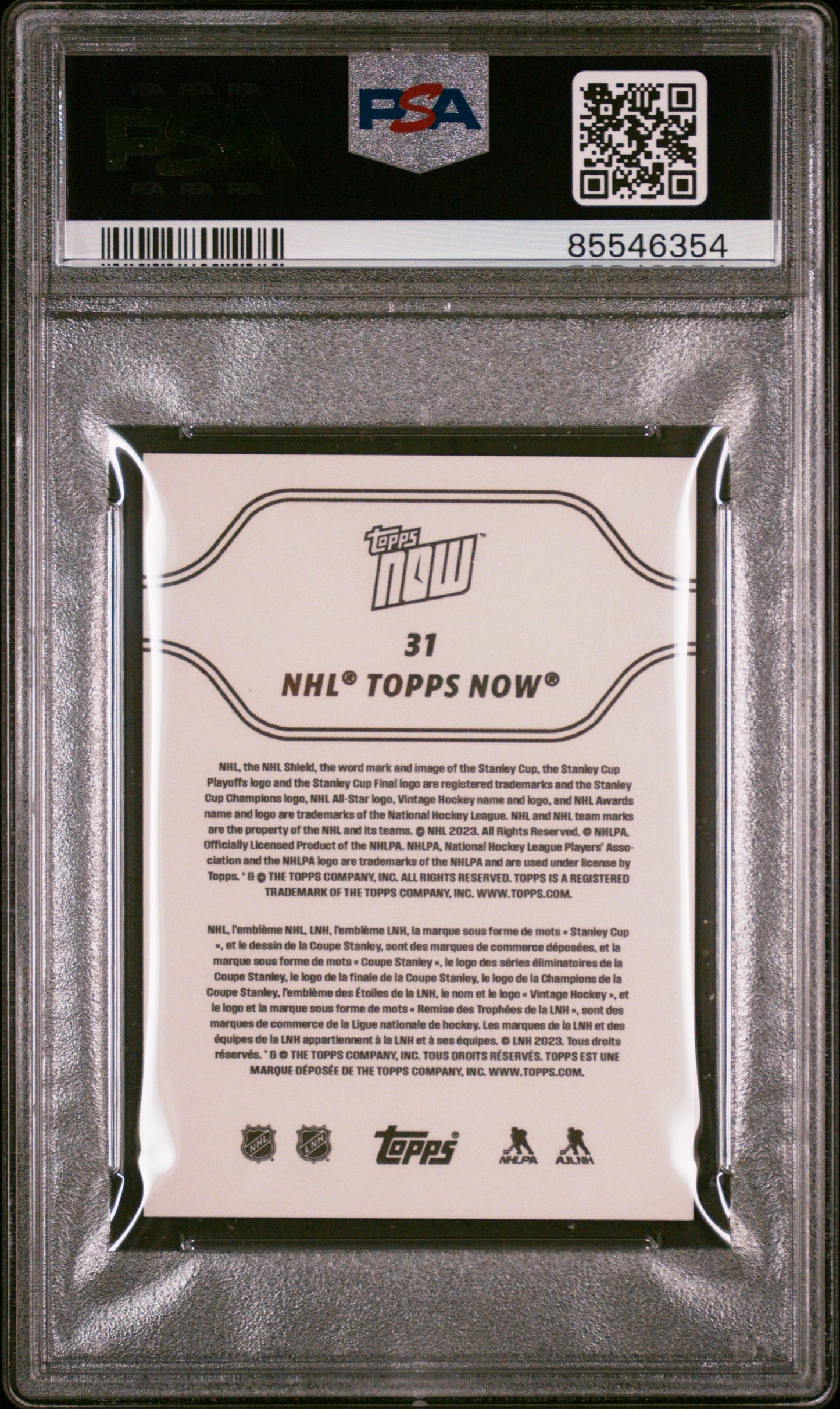 Graded 2023 Topps Now NHL Connor Bedard #31 Stickers Rookie RC Hockey Card PSA 10 Gem Mint