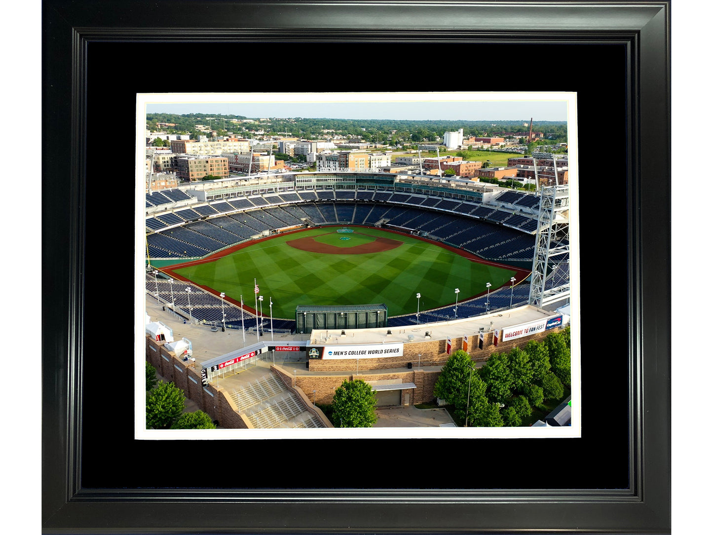 Framed Charles Schwab Field Omaha College World Series 11"x14" NCAA Baseball Photo Professionally Matted