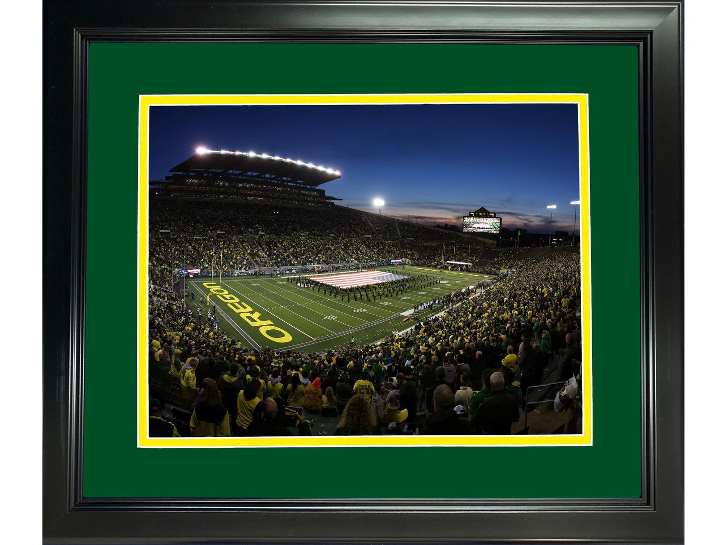 Framed Autzen Stadium Oregon Ducks 11"x14" NCAA Football Photo Professionally Matted