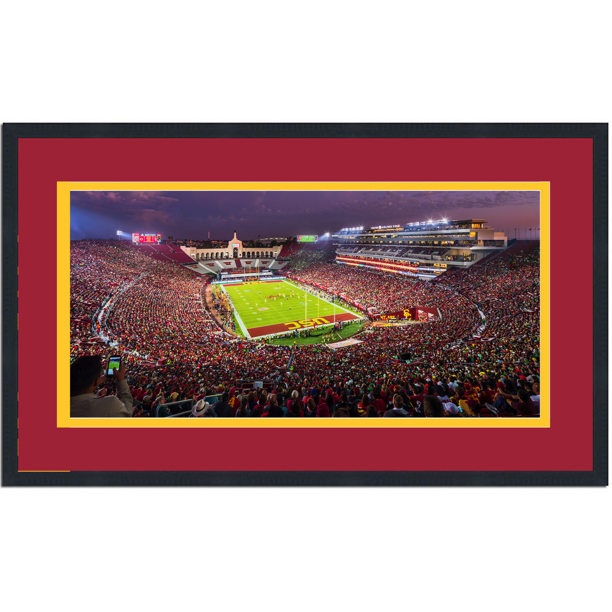 Framed Los Angeles Memorial Coliseum USC Trojans 16x24 NCAA Football Photo Professionally Matted
