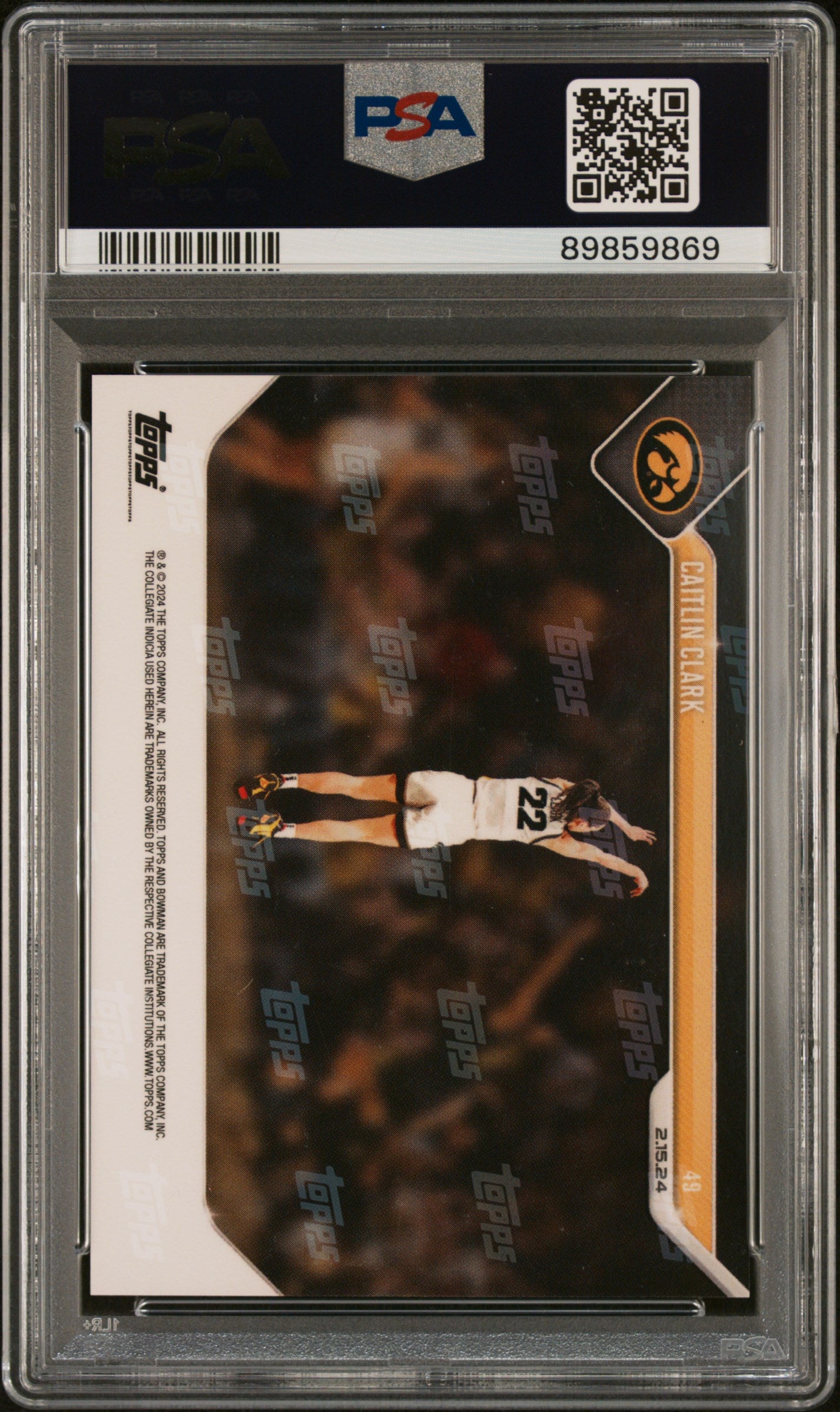 Graded 2023 Topps Bowman U Now Caitlin Clark #49 Rookie RC Basketball Card PSA 5 EX