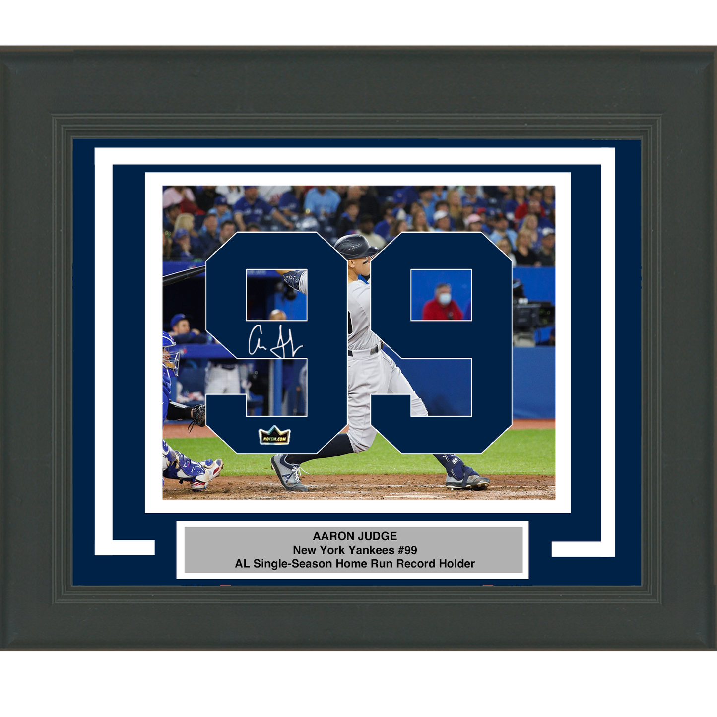 Framed Aaron Judge Facsimile Autographed Jersey Number 20x24 New York Yankees Reprint Laser Auto Baseball Photo