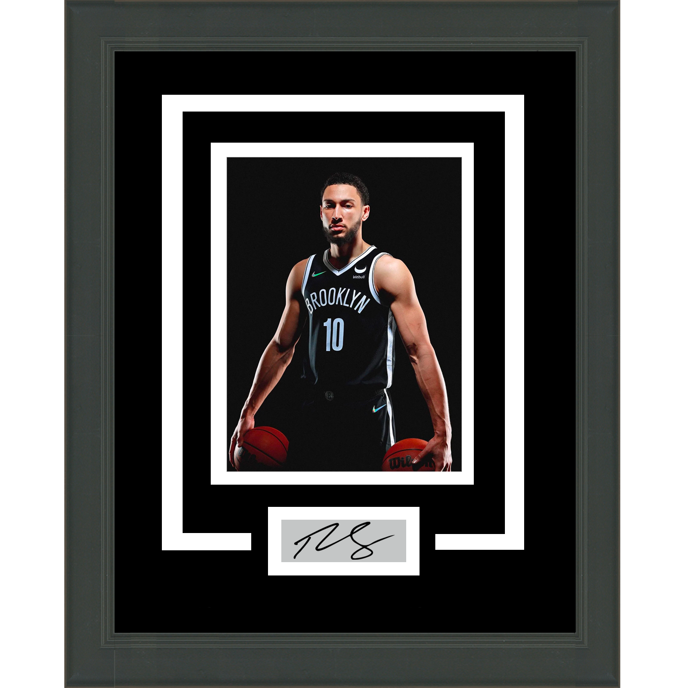 Framed Ben Simmons Facsimile Laser Engraved Signature Auto Brooklyn Nets 11x14 Basketball Photo