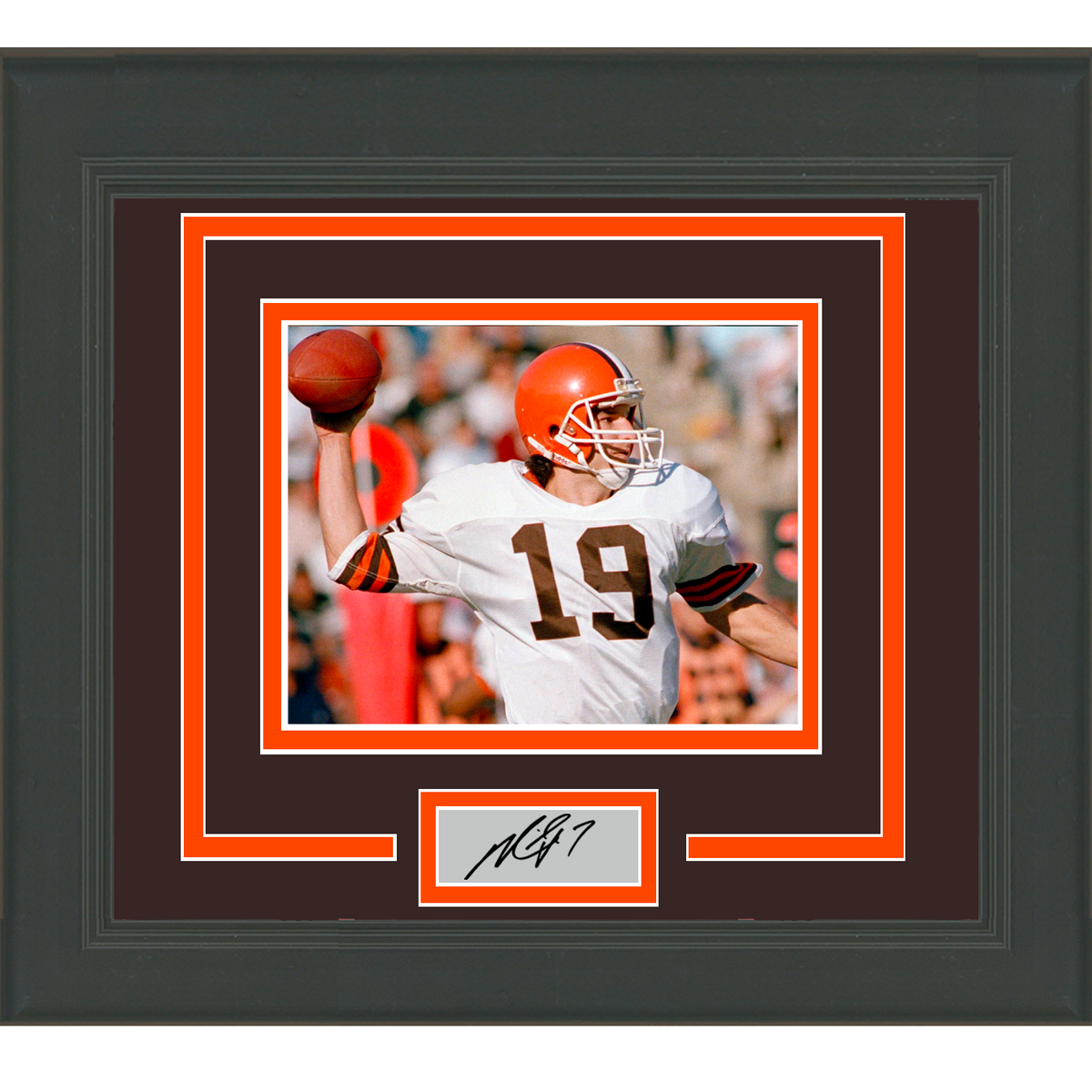 Framed Bernie Kosar Facsimile Laser Engraved Signature Auto Cleveland Browns 11x14 Football Photo