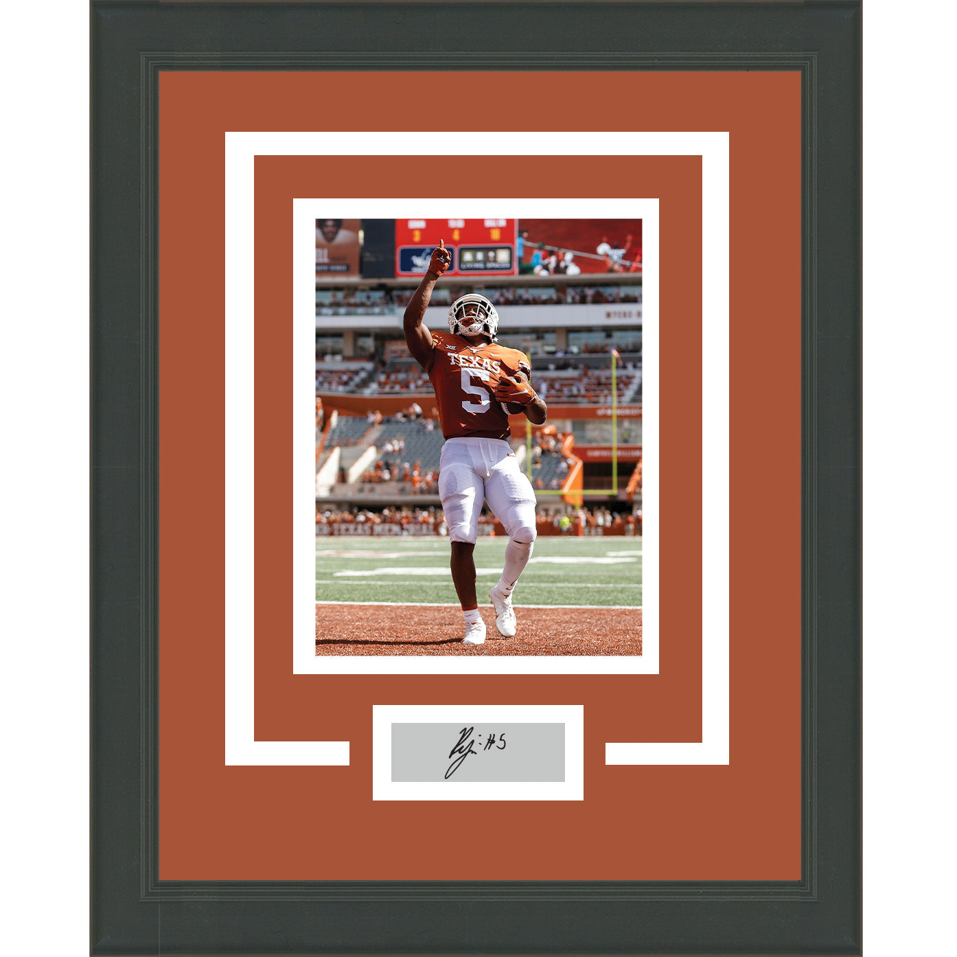 Framed Bijan Robinson Facsimile Laser Engraved Signature Auto Texas Longhorns 11x14 Football Photo