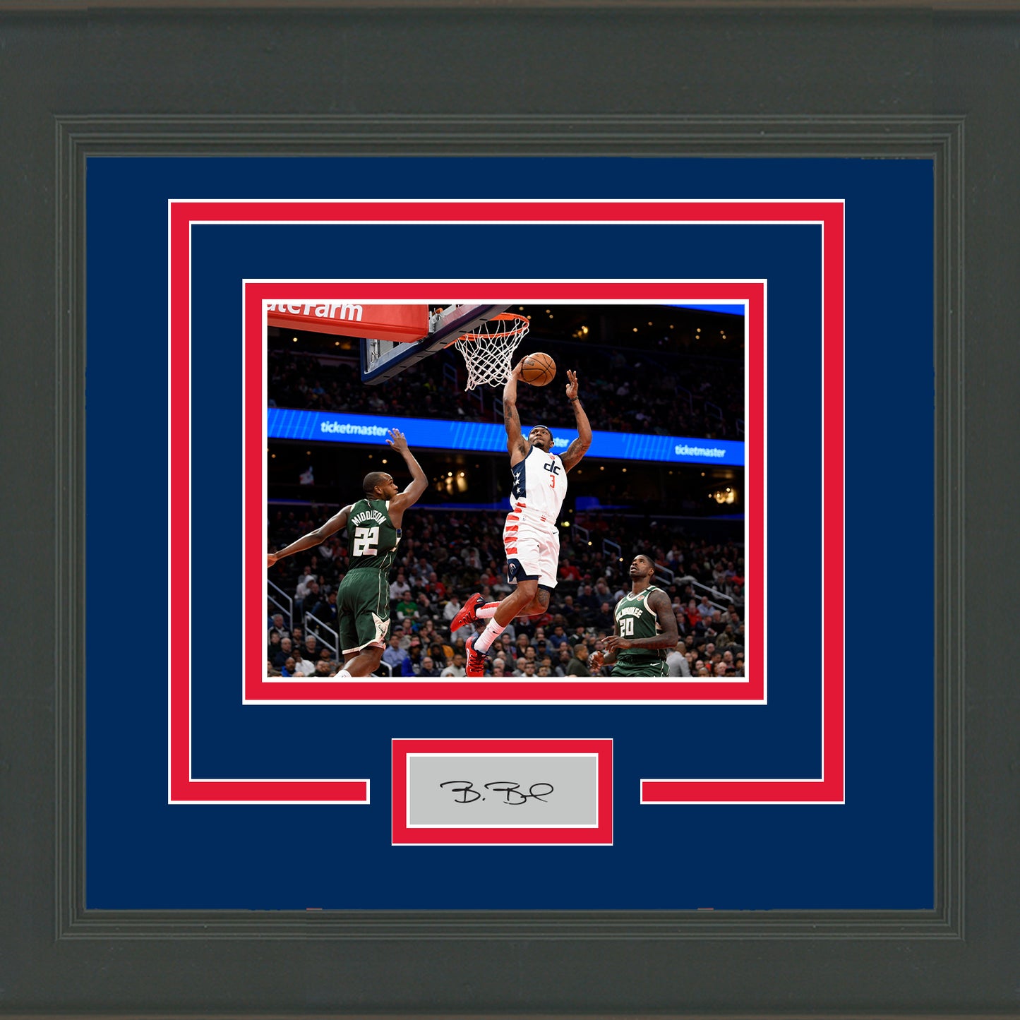 Framed Bradley Beal Facsimile Laser Engraved Signature Auto Washington Wizards 11x14 Basketball Photo