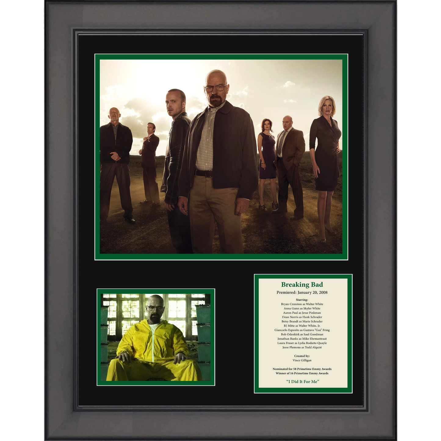 Framed Breaking Bad TV Series 11"x14" Three Photo Collage