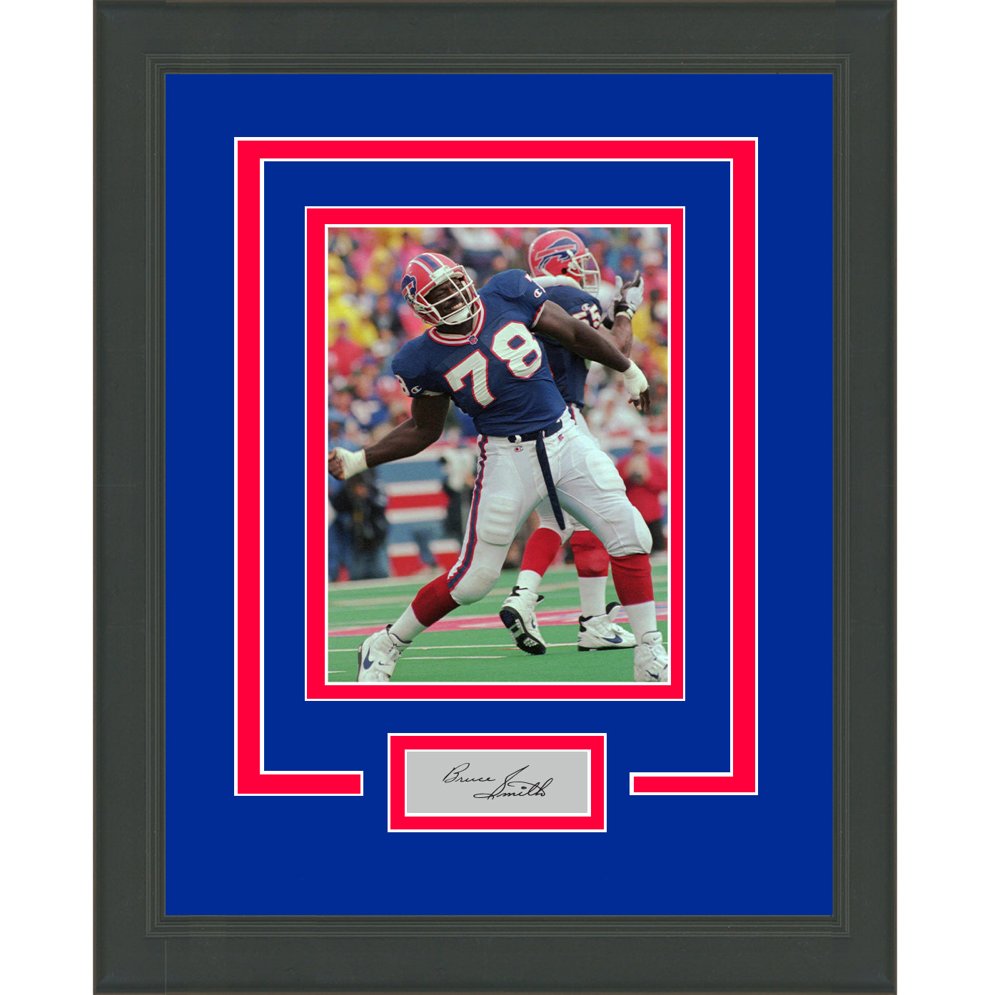 Framed Bruce Smith Facsimile Laser Engraved Signature Auto Buffalo Bills 11x14 Football Photo