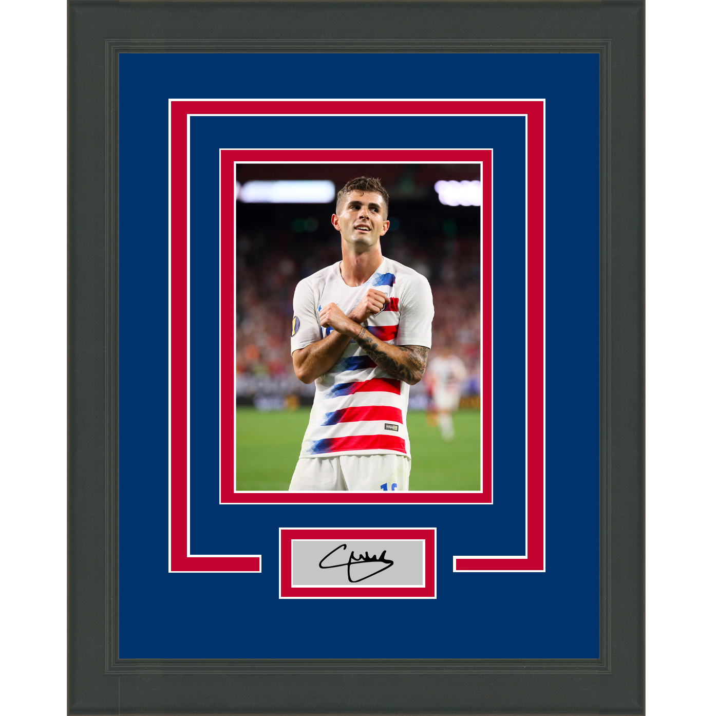 Framed Christian Pulisic Facsimile Laser Engraved Signature Auto Team USA 11x14 Soccer Futbol Photo #2