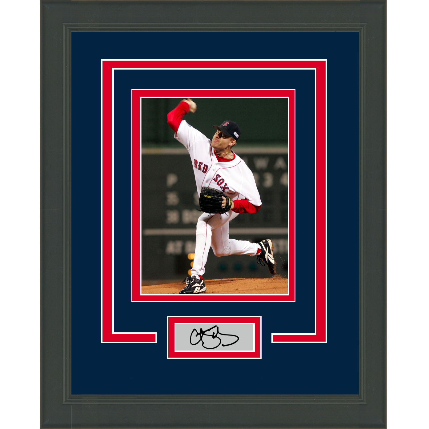 Framed Curt Schilling Facsimile Laser Engraved Signature Auto Boston Red Sox 11x14 Baseball Photo