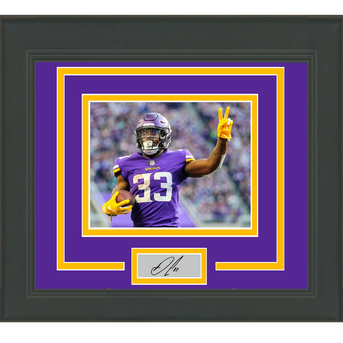 Framed Dalvin Cook Facsimile Laser Engraved Signature Auto Minnesota Vikings 11x14 Football Photo