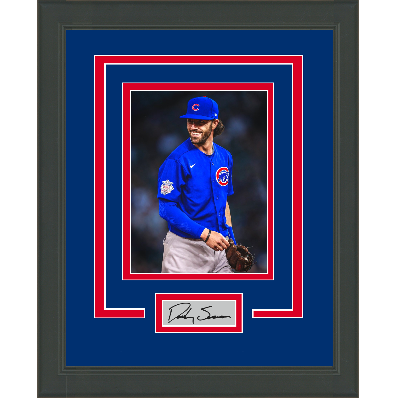 Framed Dansby Swanson Facsimile Laser Engraved Signature Auto Chicago Cubs 11x14 Baseball Photo