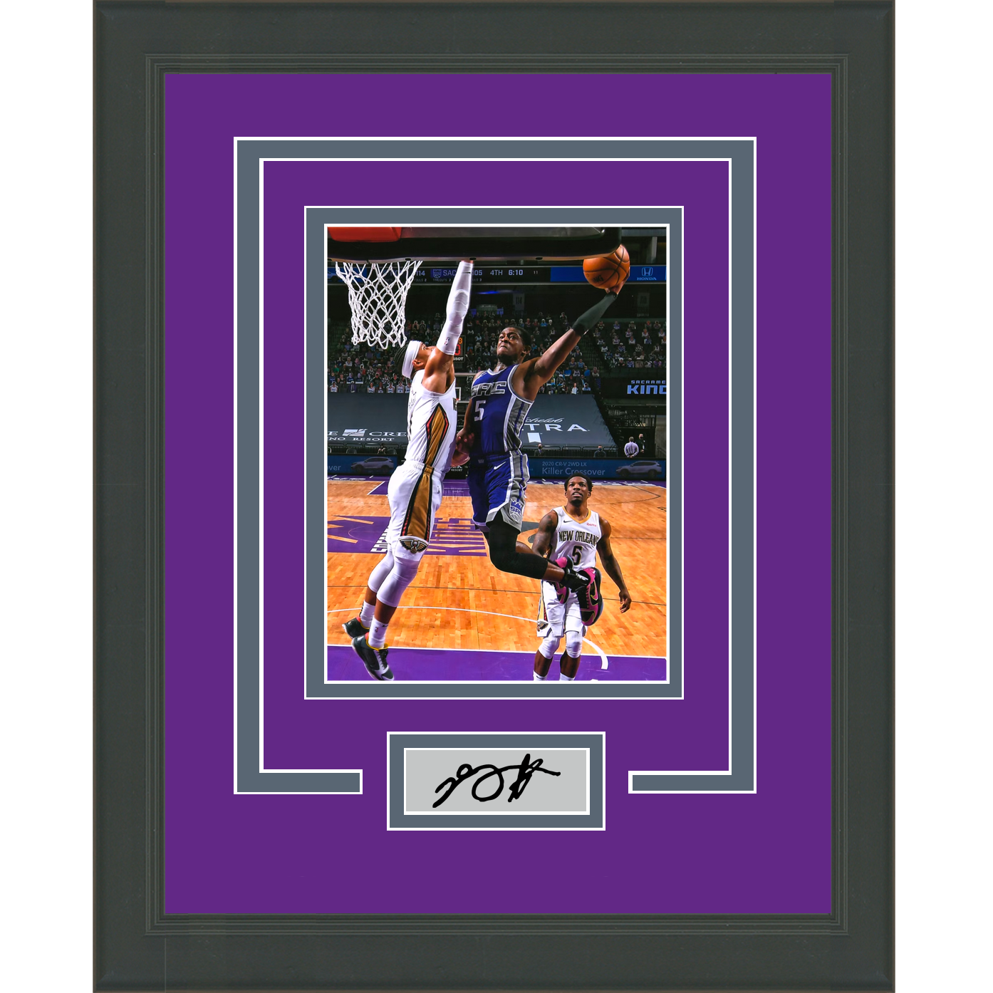 Framed De'Aaron Fox Facsimile Laser Engraved Signature Auto Sacramento Kings 11x14 Basketball Photo