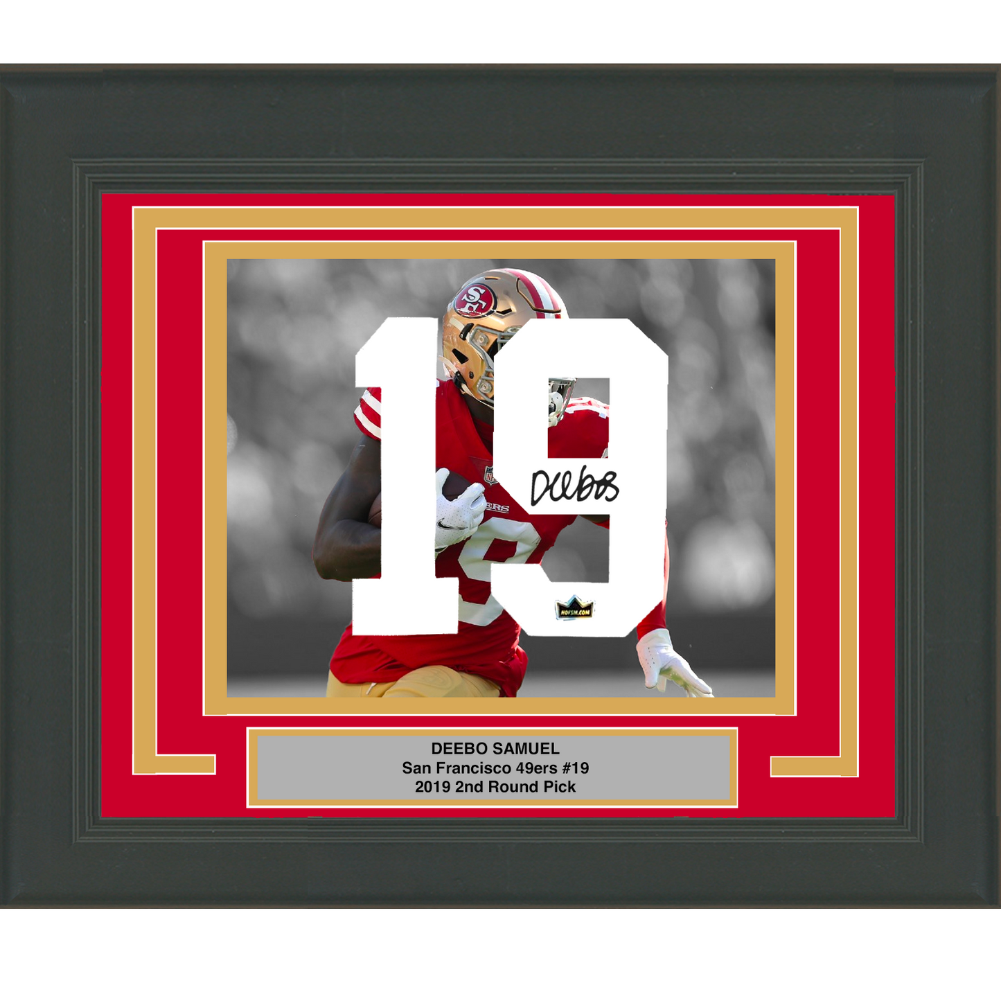 Framed Deebo Samuel Facsimile Autographed Jersey Number 23x21 San Francisco 49ers Reprint Laser Auto Football Photo